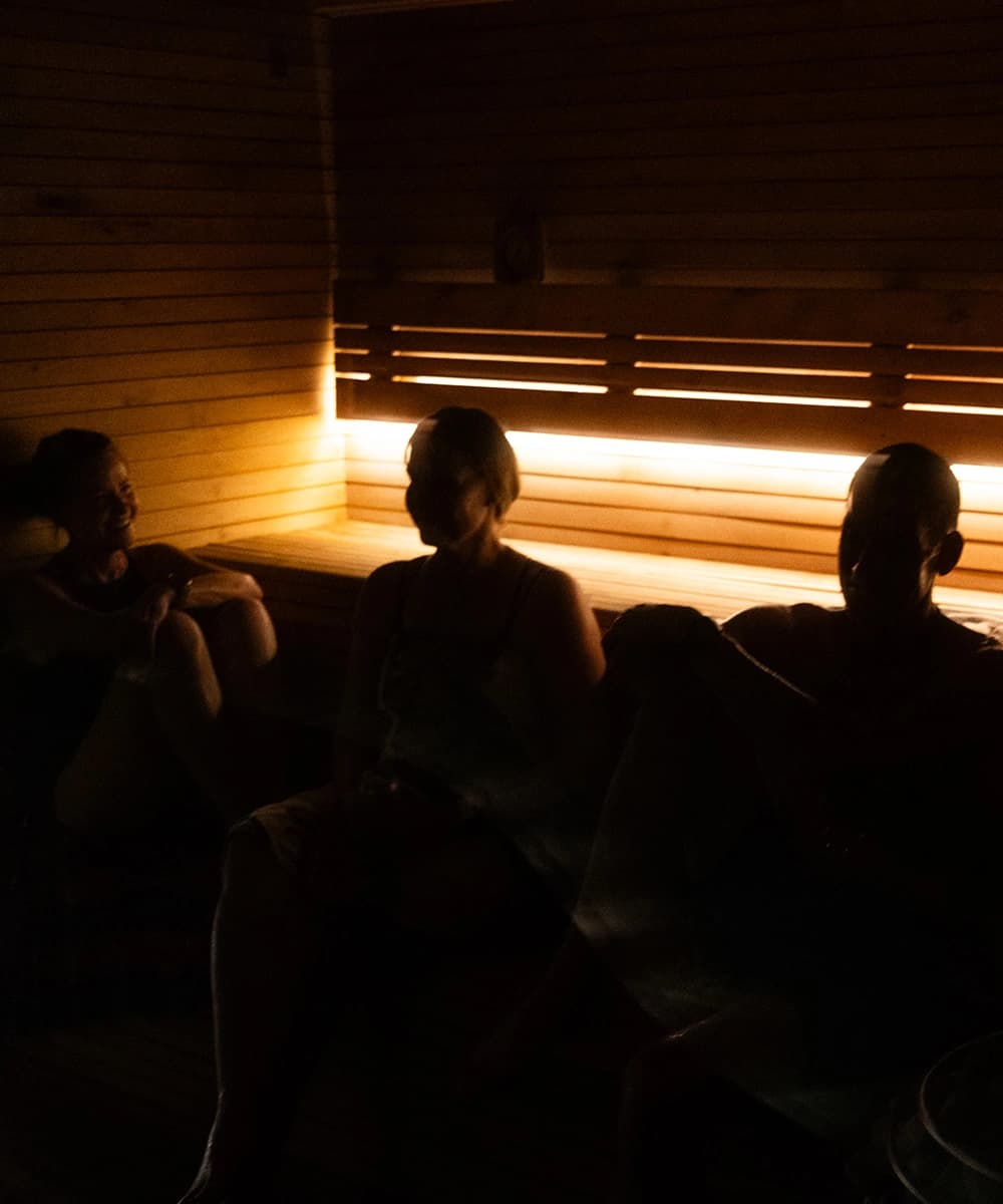 Halsa Sauna with mood lighting Halsa Sauna with mood lighting